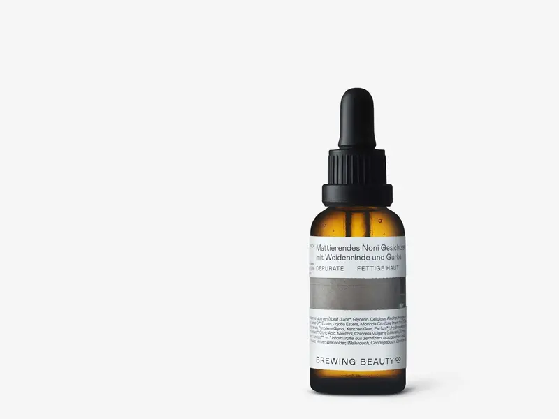 DEPURATE Mattifying Noni Face Serum with Willow Bark and Cucumber