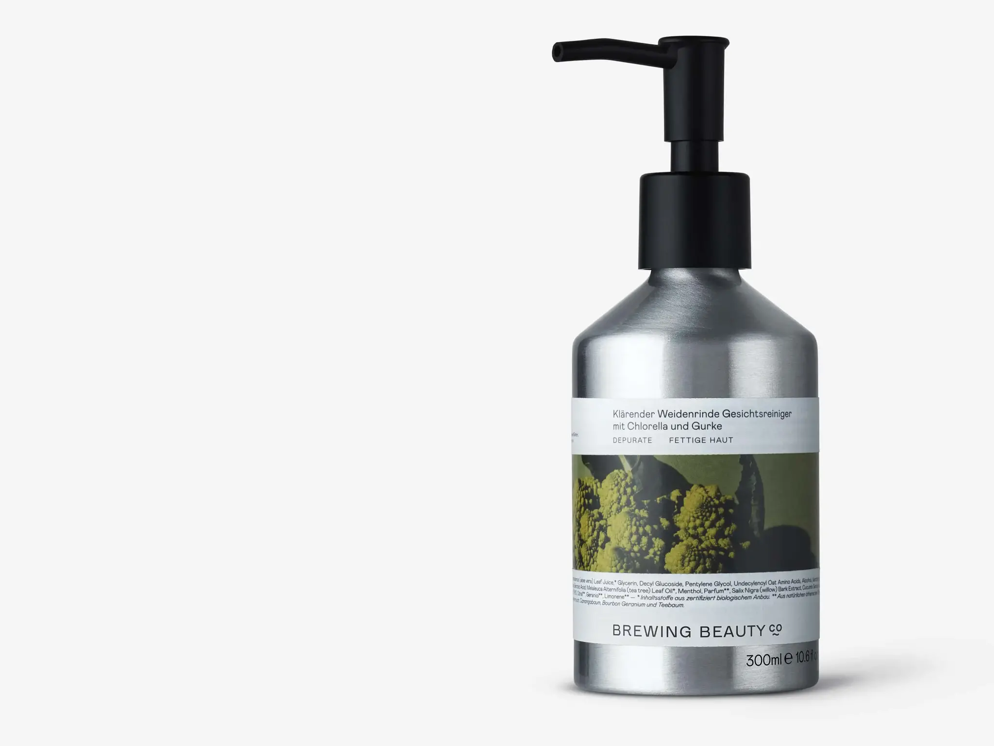 DEPURATE Clarifying Willow Bark Face Cleanser with Chlorella and Cucumber