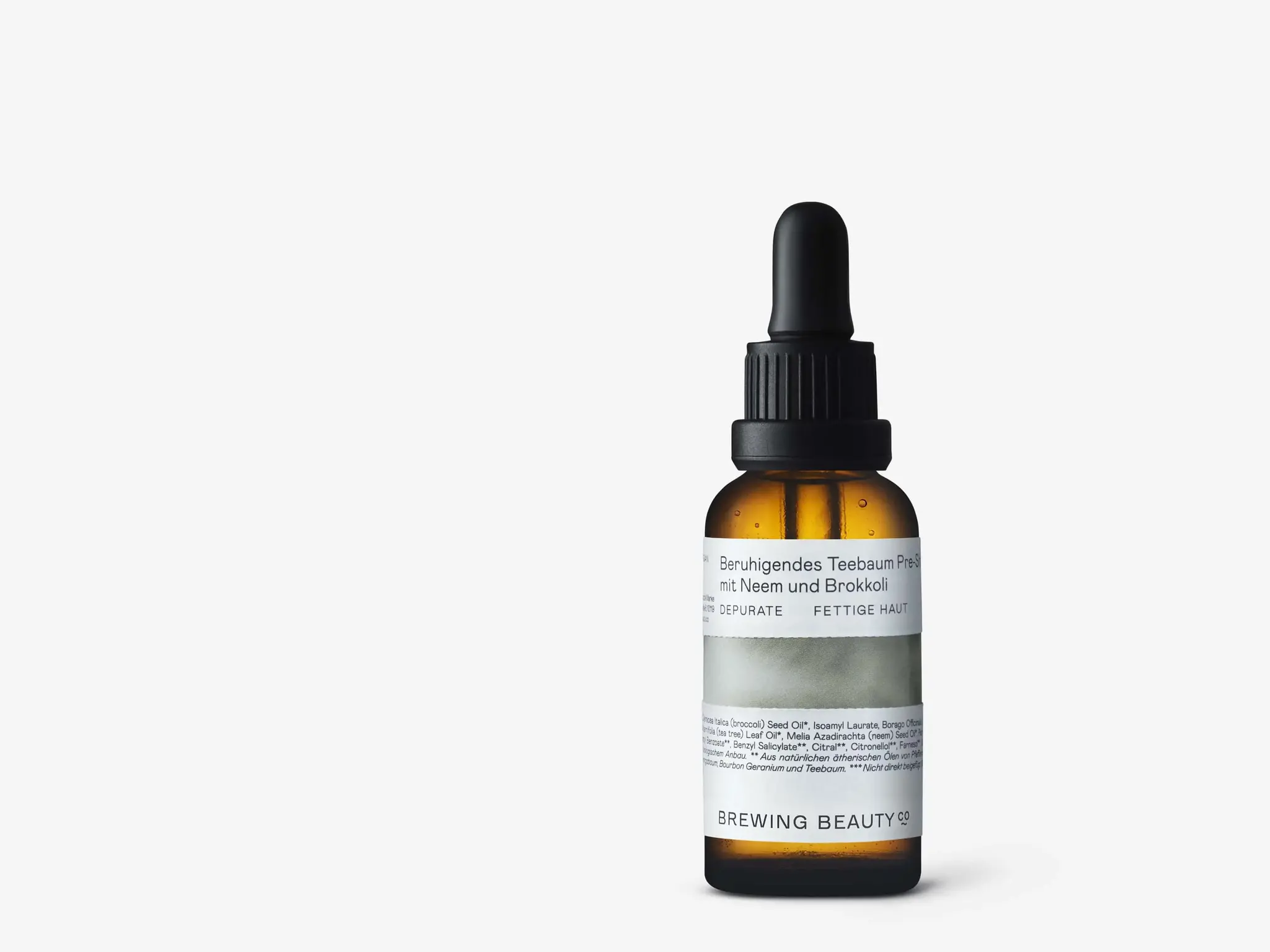 DEPURATE Purifying Tea Tree Shave and Beard Oil with Neem and Broccoli