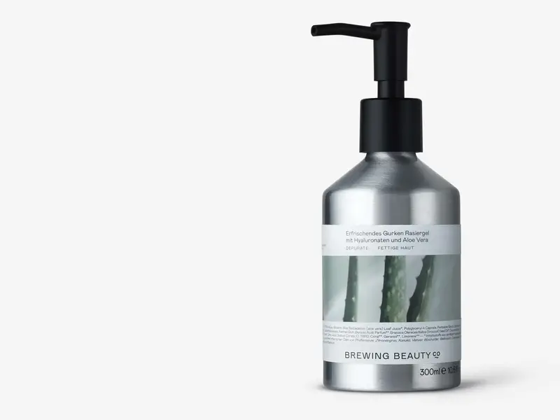 DEPURATE Refreshing Cucumber Shave Gel with Hyaluronates and Aloe Vera