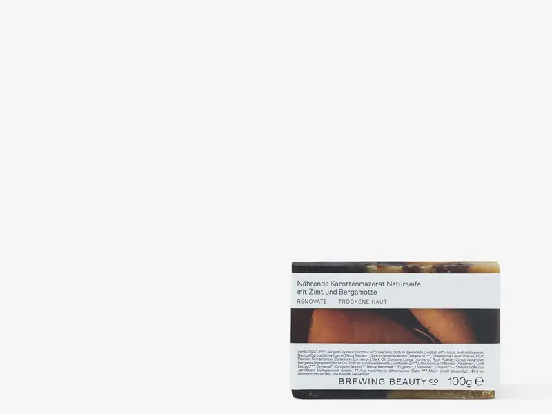 RENOVATE Nourishing Carrot Macerate Bar Soap with Cinnamon and Bergamot