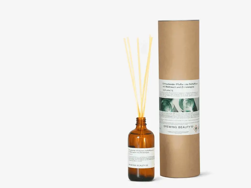 DEPURATE Refreshing Peppermint Reed Diffuser with Frankincense and Lemongrass