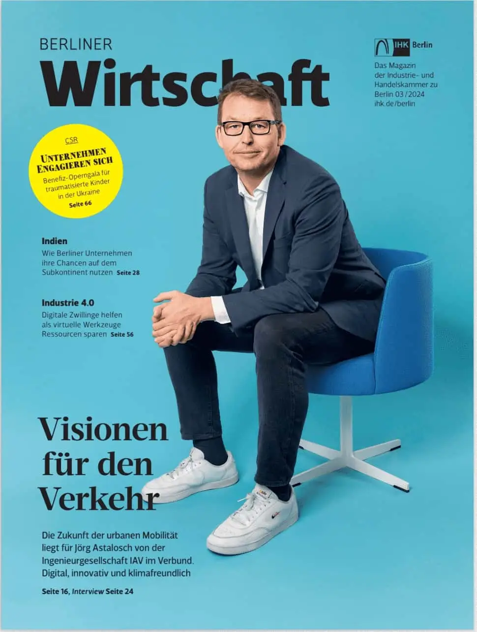Titelseite der Zeitschrift Berliner Wirtschaft vom März 2024