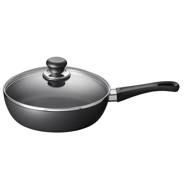 Scanpan Hapjespan / sauteerpan Classic Induction 24 cm met Deksel – Hoogwaardige Anti-aanbaklaag, Geschikt voor alle Warmtebronnen inclusief Inductie