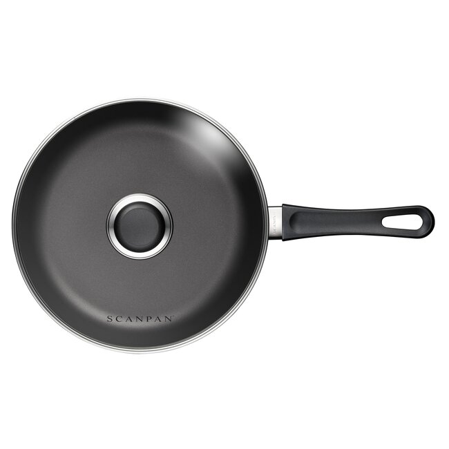 Scanpan Hapjespan / sauteerpan Classic Induction 24 cm met Deksel – Hoogwaardige Anti-aanbaklaag, Geschikt voor alle Warmtebronnen inclusief Inductie