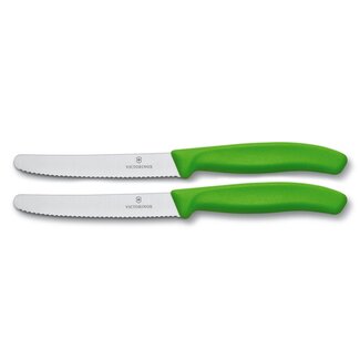 Victorinox Tomaten/tafelmes, Groen - 2 Stuks Victorinox Tomaten/tafelmes, Groen - 2 Stuks
