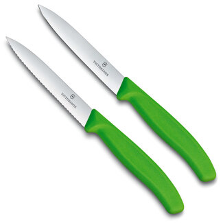Victorinox Officemes - 2 Stuks: Glad en Kartel - Groen Victorinox Officemes - 2 Stuks: Glad en Kartel - Groen