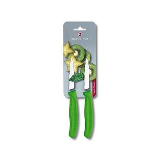 Victorinox Schilmesje 8cm gekarteld groen (set van 2)