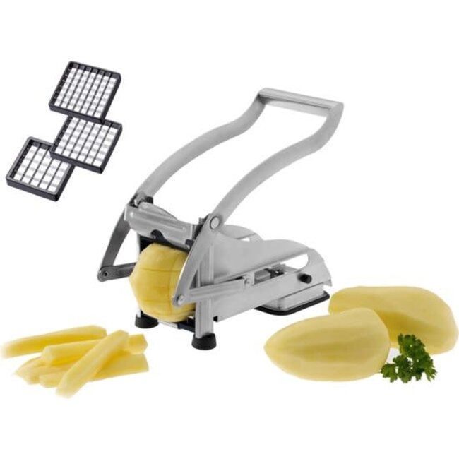 Westmark Frietsnijder PomfriPerfect – RVS aardappelsnijder met 3 messen voor perfecte frietjes
