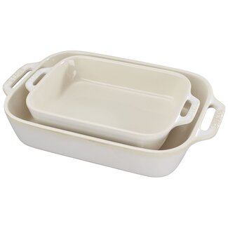 Staub Ovenschalen Ivoorwit - 2 Stuks