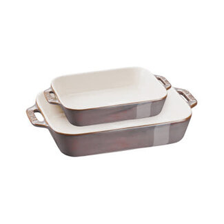 Staub Ovenschalen Grijs - 2 Stuks