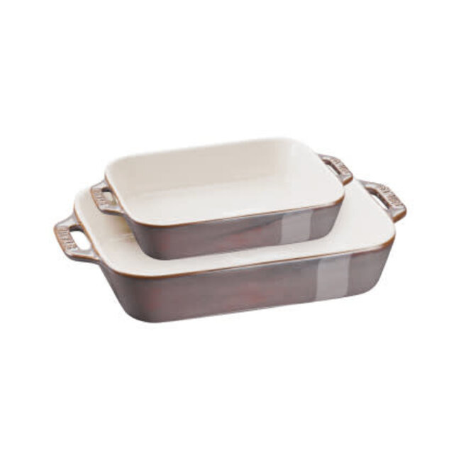 Staub Ovenschalen Grijs - 2 Stuks