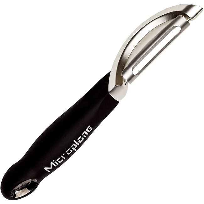 Microplane Dunschiller Zwart/RVS – Met Roterend Dubbel Snijblad