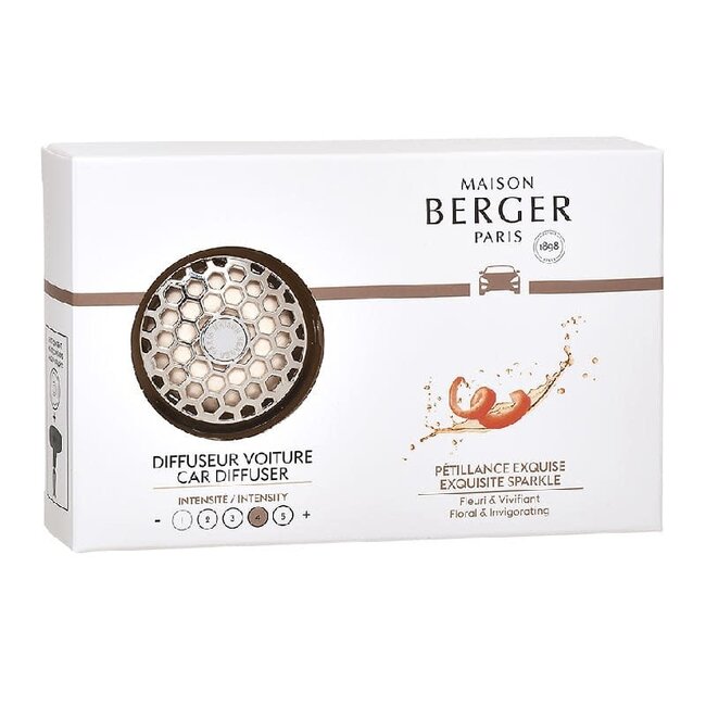 Maison Berger Autoparfum Startersset + 1 vulling Exquite Sparkle / Pétillance Exquise