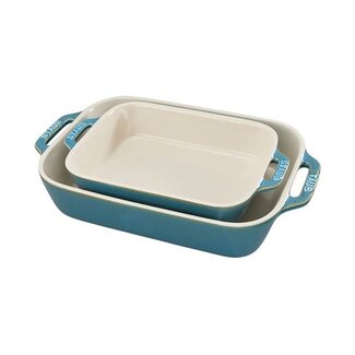 Staub Ovenschalen Turquoise - 2 Stuks