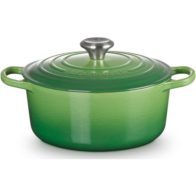 Le Creuset Braadpan Signature Bamboo Groen - Ø 24 cm / 4.2 Liter