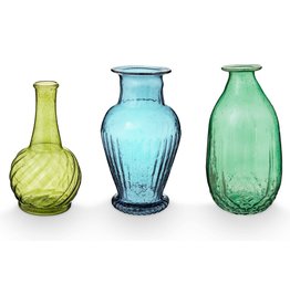 Pip-Studio Vazen - Set van 3 - Glas - Groen - ↕ 16cm