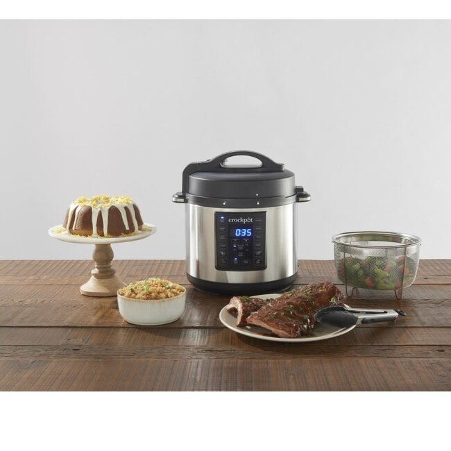 CrockPot Slowcooker & Snelkookpan Express CR089 5.6 Liter + Stoommand en Tang
