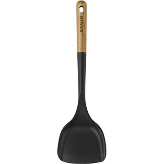 Staub Wokspatel zwart / hout