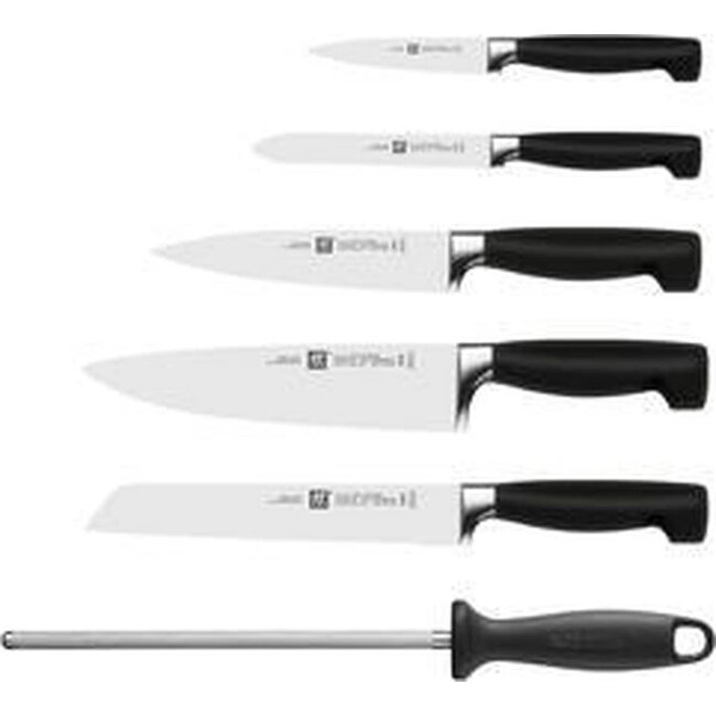 Zwilling Four Star Messenblok – 7-delig – Gesmeed Messenstaal – Bamboe Messenblok