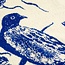 Bunzlau Castle Keukendoek Delfts Blauw Bird Koningsblauw