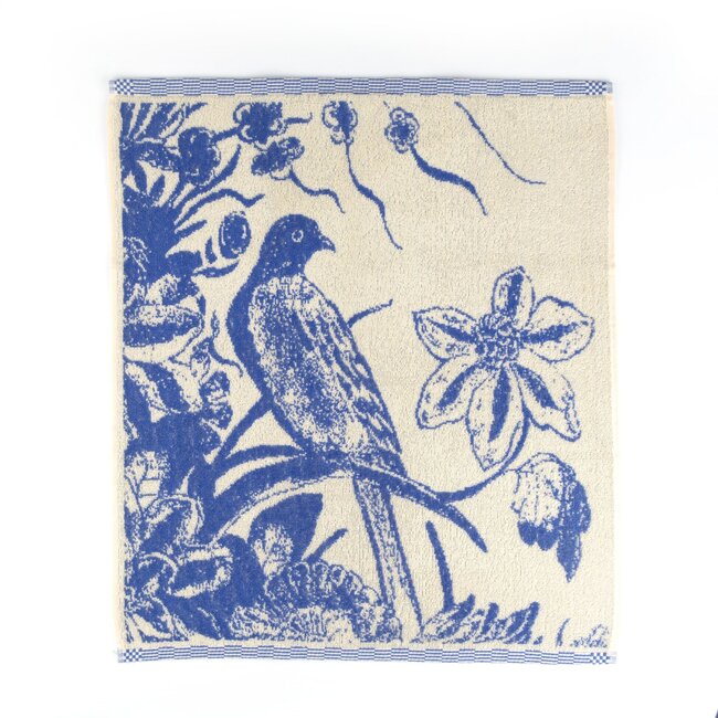 Bunzlau Castle Keukendoek Delfts Blauw Bird Koningsblauw
