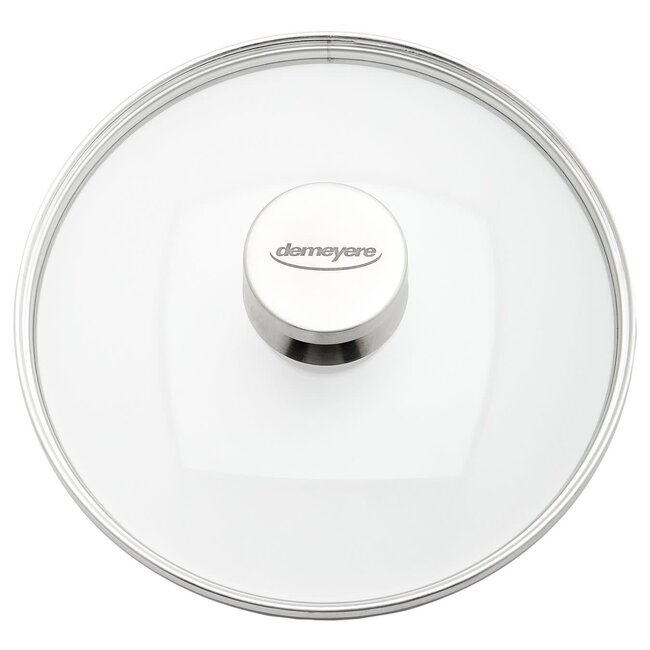 Demeyere Universeel Glazen Deksel – Ø 24 cm – Veiligheidsglas met RVS Rand & Greep