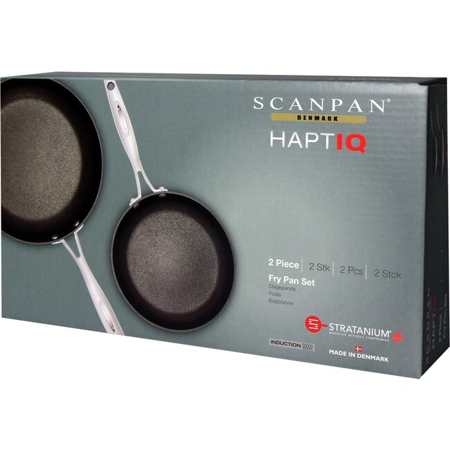 Scanpan Haptiq Koekenpannenset - 20 + 26 cm - Professionele Stratanium+ Anti-aanbaklaag - Inductie