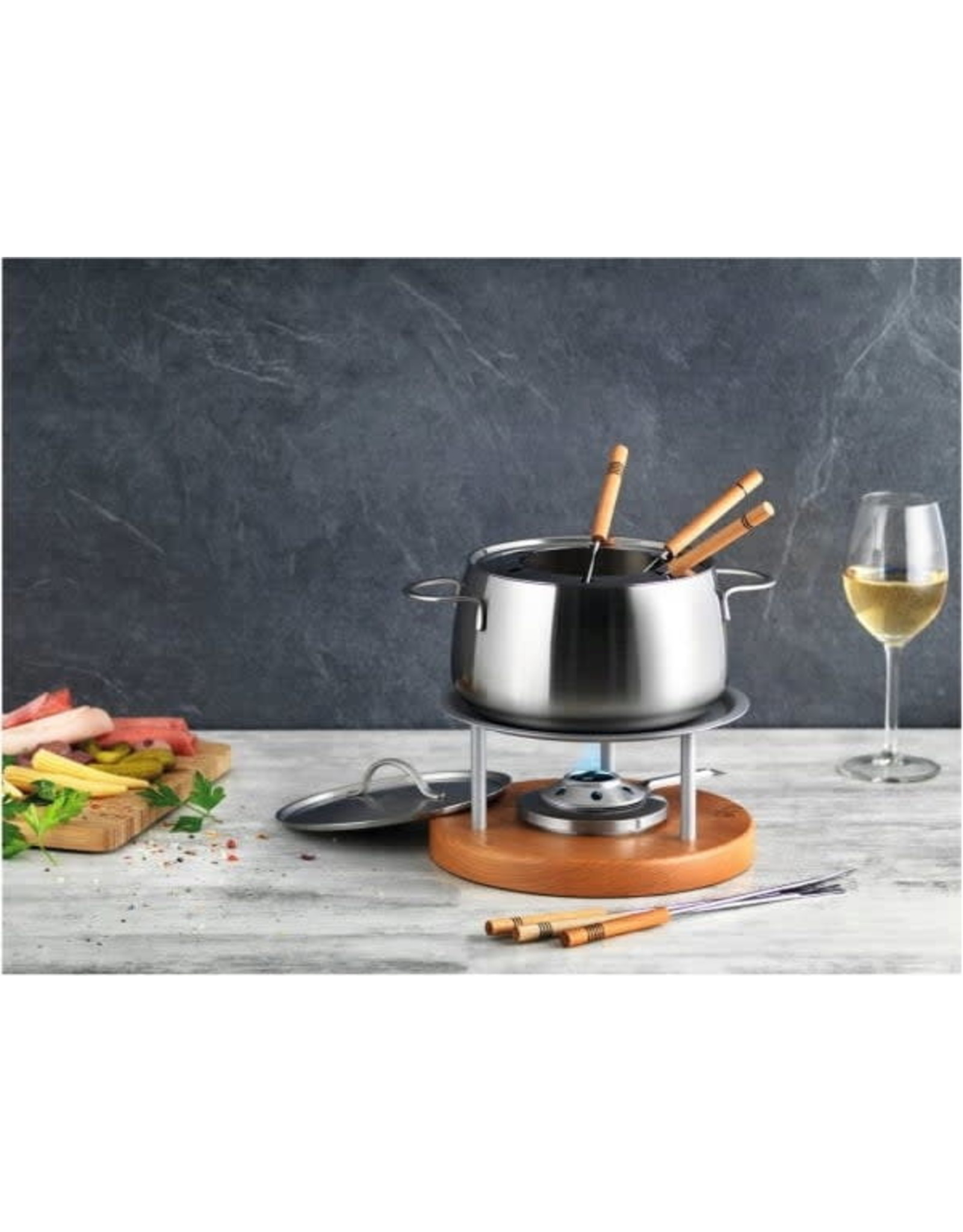 Kuhn Rikon Vleesfondue Set Zilver - 2.0L - 15 cm