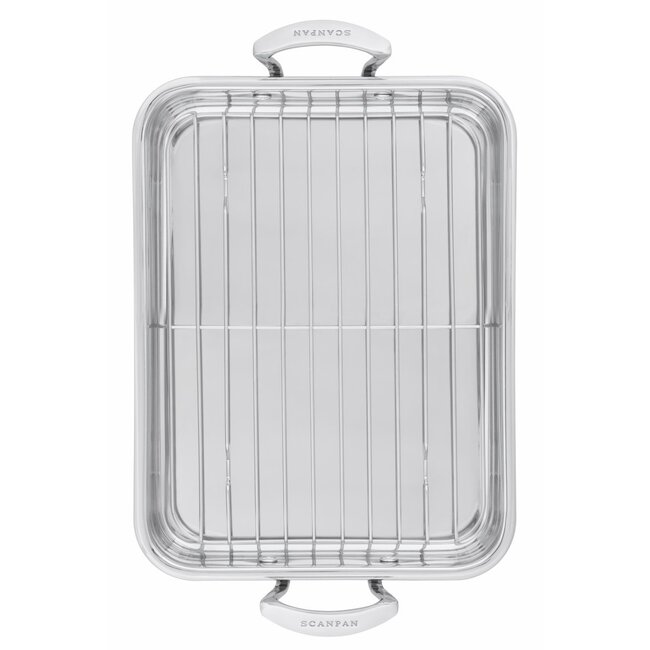 Scanpan Braadslede Impact met rooster - 4.5L - 42x26 cm
