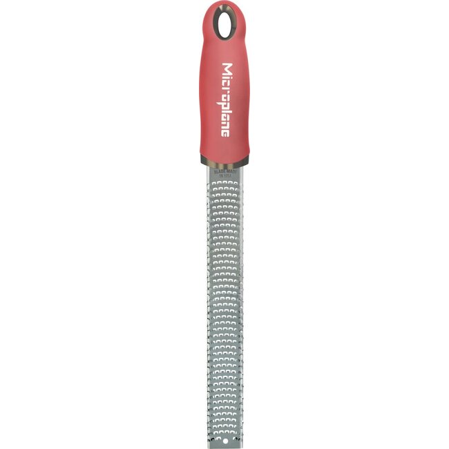 Microplane Microplane Premium Classic Zester Rasp – Lipstick Pink uitvoering, vlijmscherpe rasp voor citrus, kaas, knoflook en meer