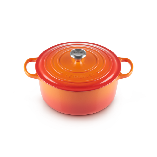 Le Creuset Signature Gietijzeren Braadpan – 28 cm / 6,7 Liter – Oranjerood (Volcanique)