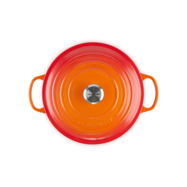 Le Creuset Signature Gietijzeren Braadpan – 28 cm / 6,7 Liter – Oranjerood (Volcanique)