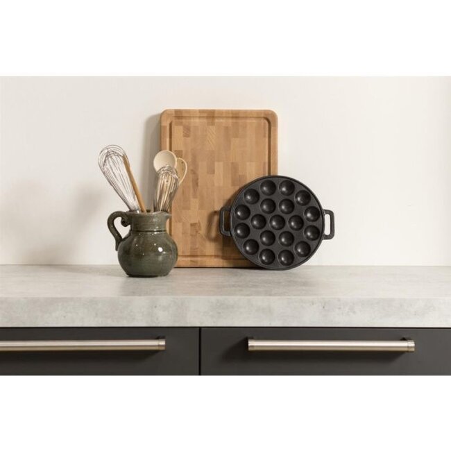 Inno Cuisinno Poffertjesplaat Ø 25 cm – Gietijzer – Mat Geëmailleerd – Geschikt voor Inductie