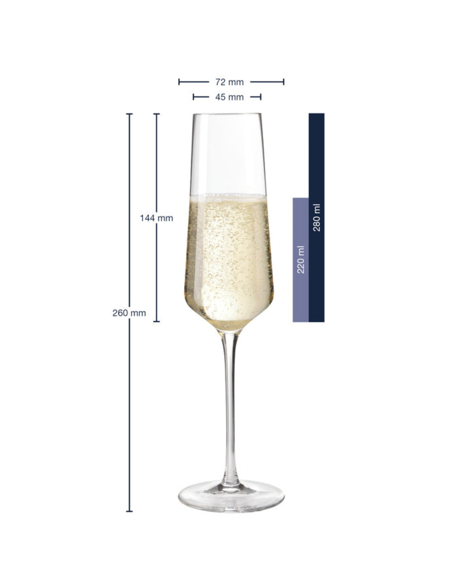 Leonardo Champagneglas Puccini 280ml - 6 Stuks