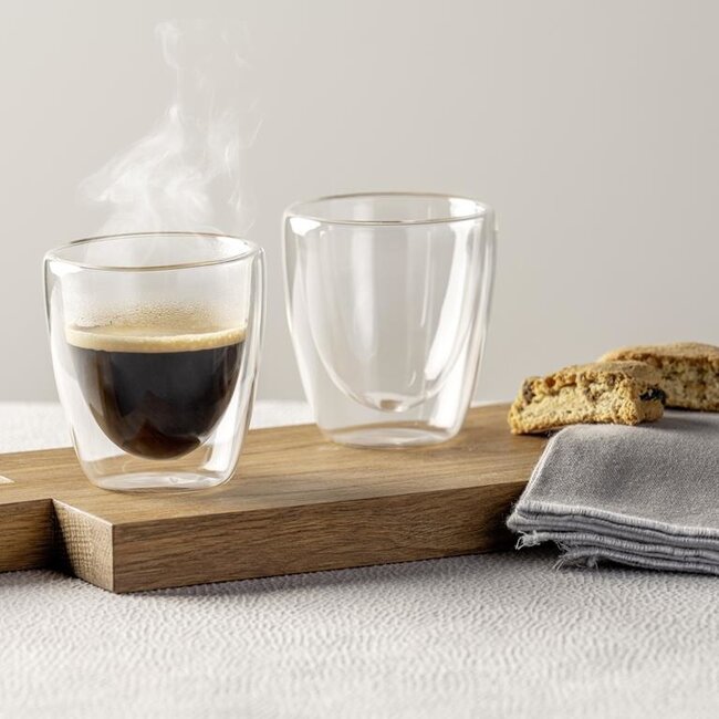 Leonardo Dubbelwandige glazen Espresso 100ml -2 Stuks