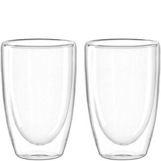 Leonardo Dubbelwandig Latte Macchiato Glas - Set van 2 - DUO - 400ml