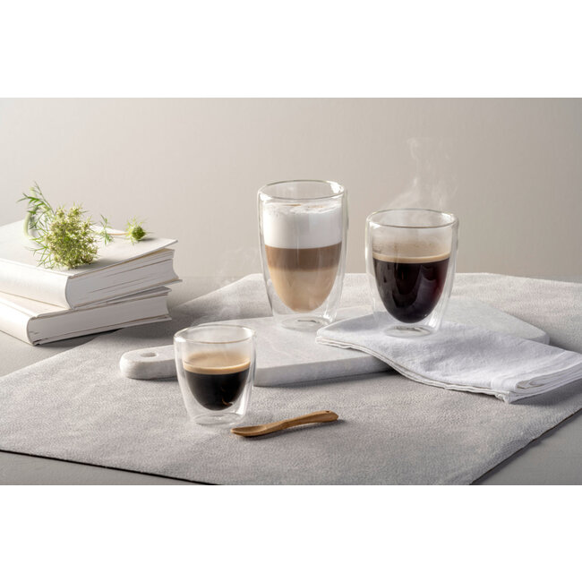 Leonardo Dubbelwandig Latte Macchiato Glas - Set van 2 - DUO - 400ml