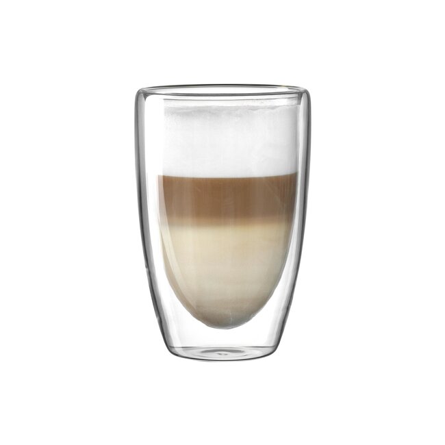 Leonardo Dubbelwandig Latte Macchiato Glas - Set van 2 - DUO - 400ml