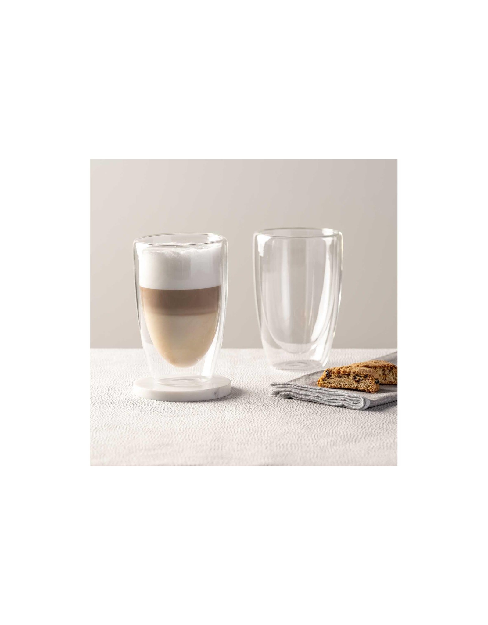 Leonardo Dubbelwandig Latte Macchiato Glas - Set van 2 - DUO - 400ml