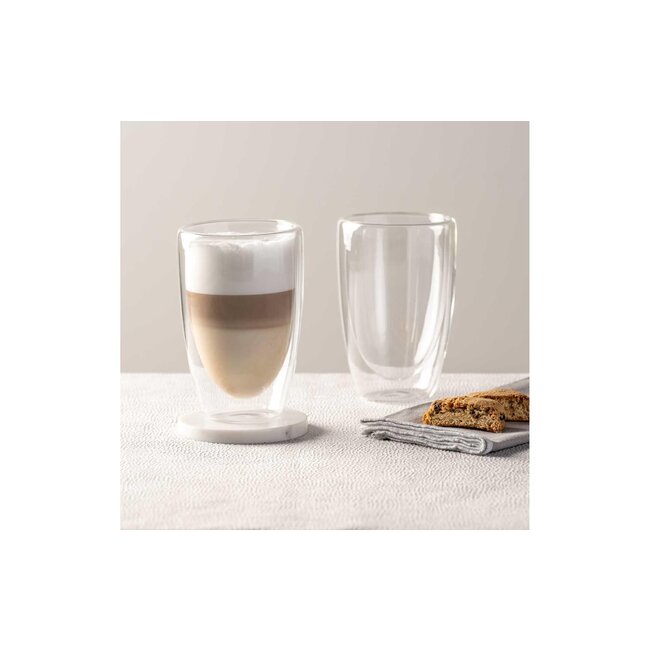 Leonardo Dubbelwandig Latte Macchiato Glas - Set van 2 - DUO - 400ml
