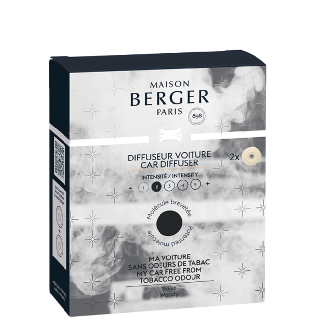 Maison Berger Navulling Autoparfum Anti Tabac / Mijn Interieur Zonder Tabaksgeurtjes 2 stuks