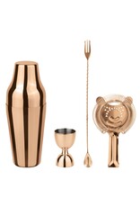 Paderno Cocktailset Parisian Koper 4-Delig