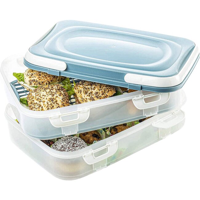 Centi - Box/Partycontainer - 2 x 7 L - 18 x 40 x 30 cm - Transparant