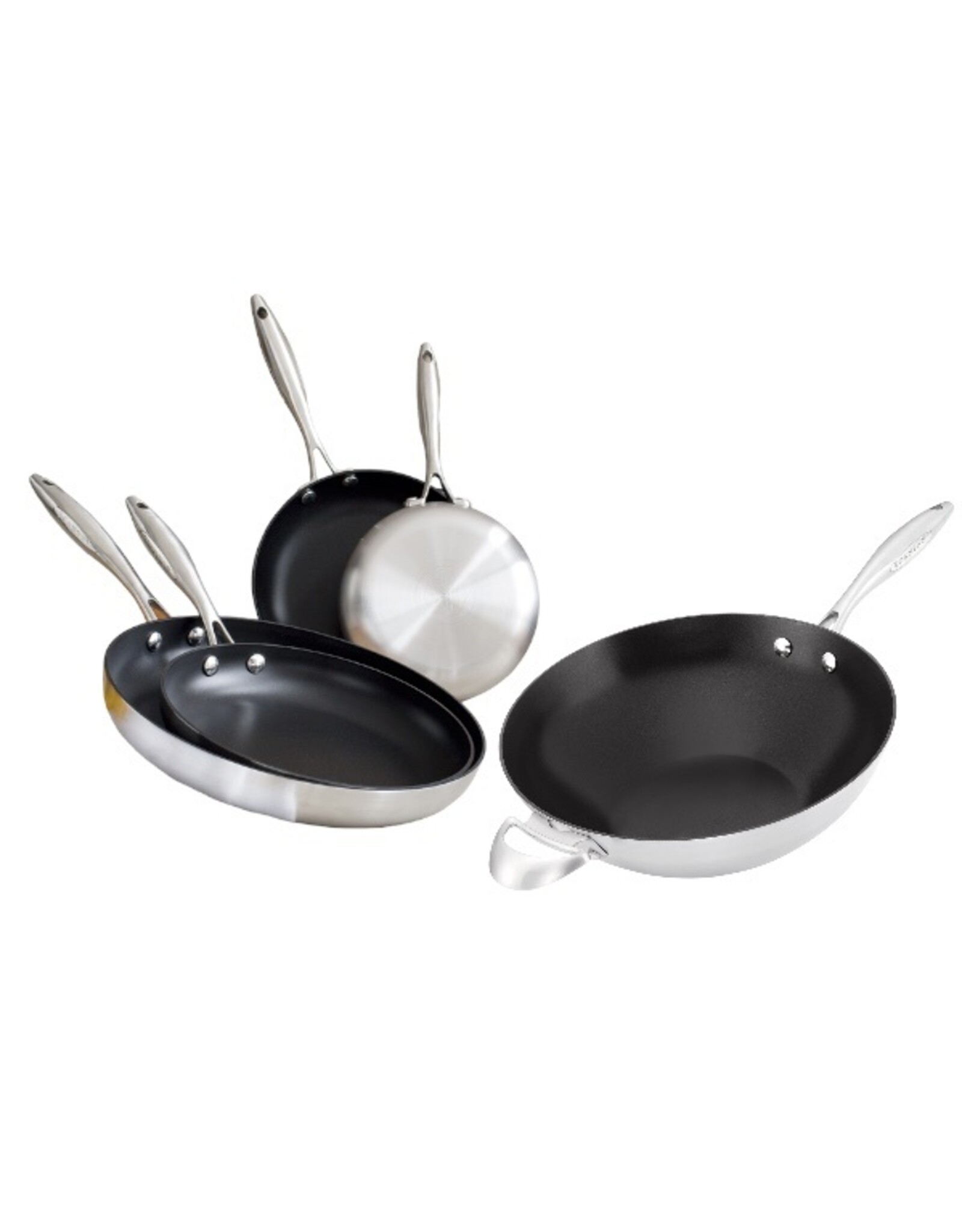 Scanpan Pannenset CTX - 4 koekenpannen + 1 wokpan