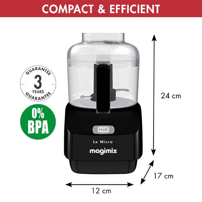 Magimix Mini Hakmolen 0.8L Chroom