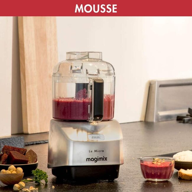 Magimix Mini Hakmolen 0.8L Mat Chroom