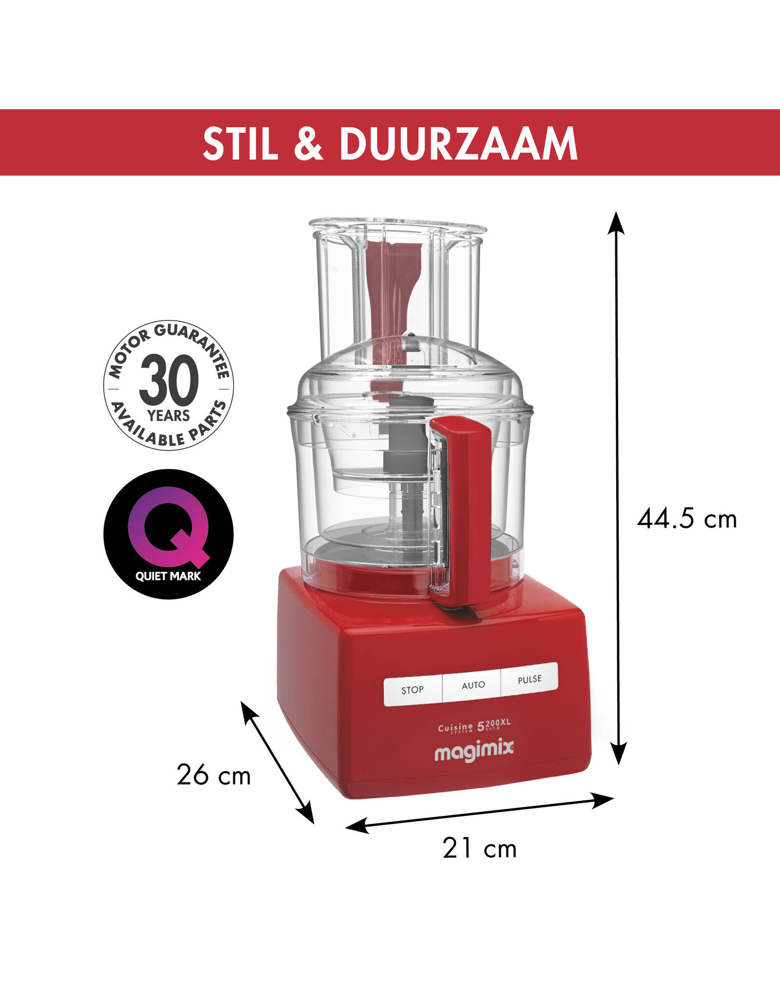 Magimix Multifunctionele Foodprocessor Cuisine System 5200 XL Premium Rood