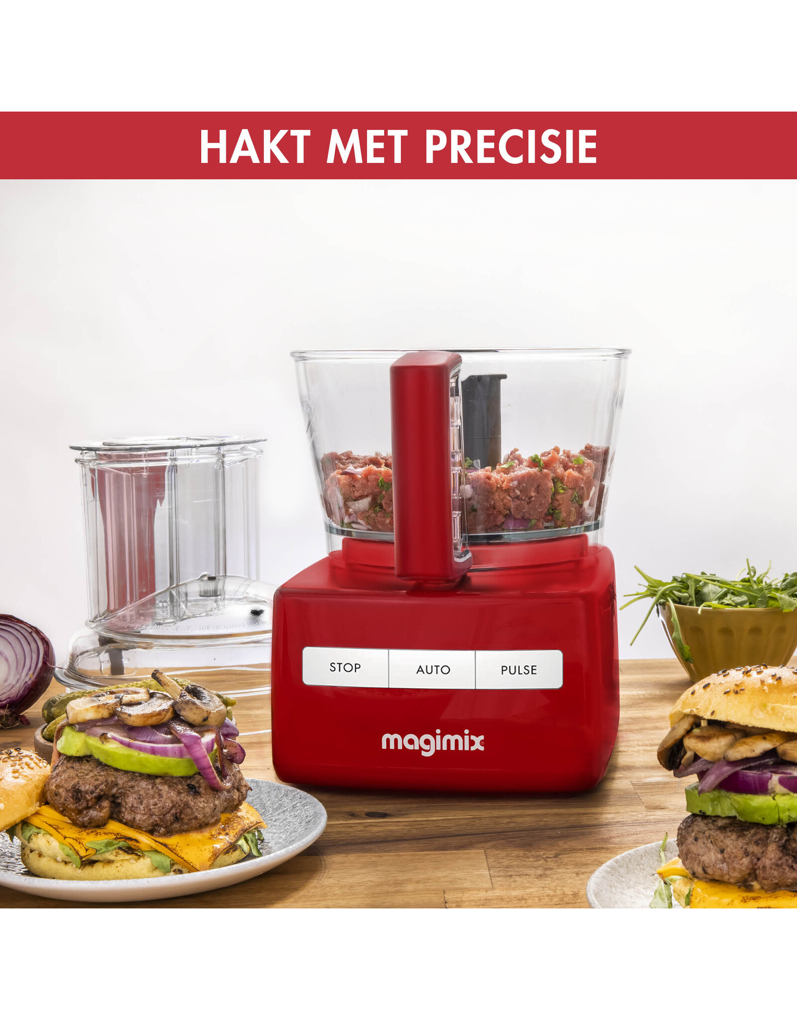 Magimix Multifunctionele Foodprocessor Cuisine System 5200 XL Premium Rood