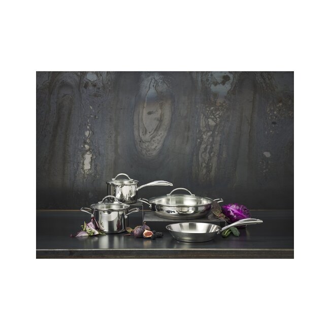 Scanpan Pannenset STS 3-delig 1x Steelpan 16cm - 1x kookpan 20cm  1x kookpan 24cm